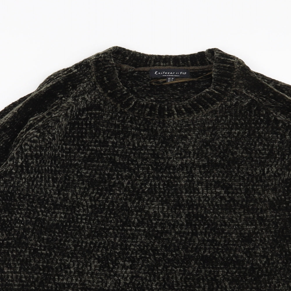 F&F Womens Green   Pullover Jumper Size 10