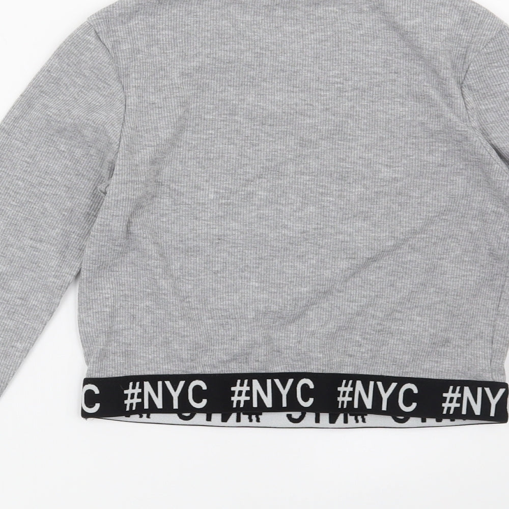 Primark Girls Grey   Basic T-Shirt Size 11-12 Years  - NYC