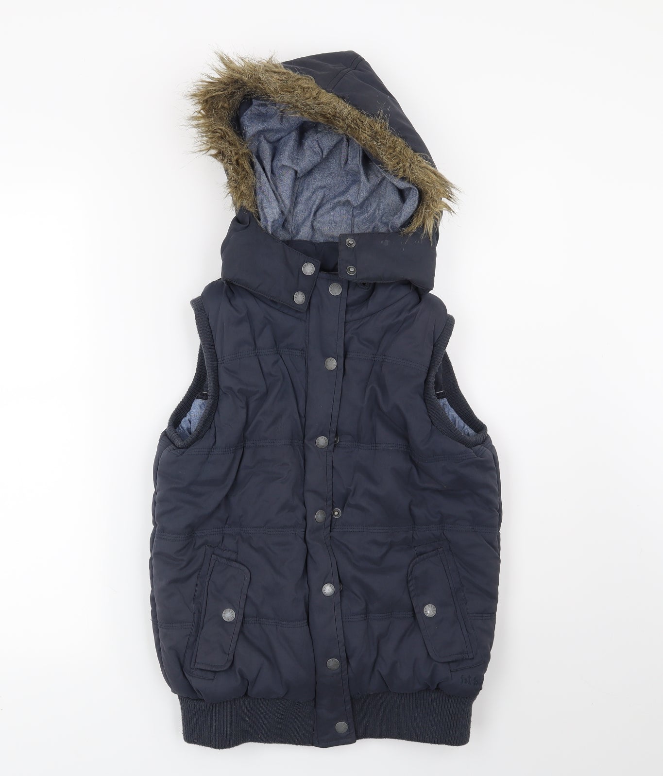 Fat Face Girls Blue   Gilet Jacket Size 12-13 Years
