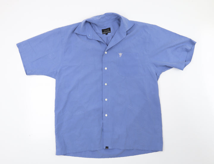 Pod Mens Blue Dress Shirt Size L