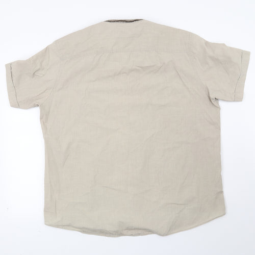 Atlantic Bay Mens Beige    Button-Up Size XL