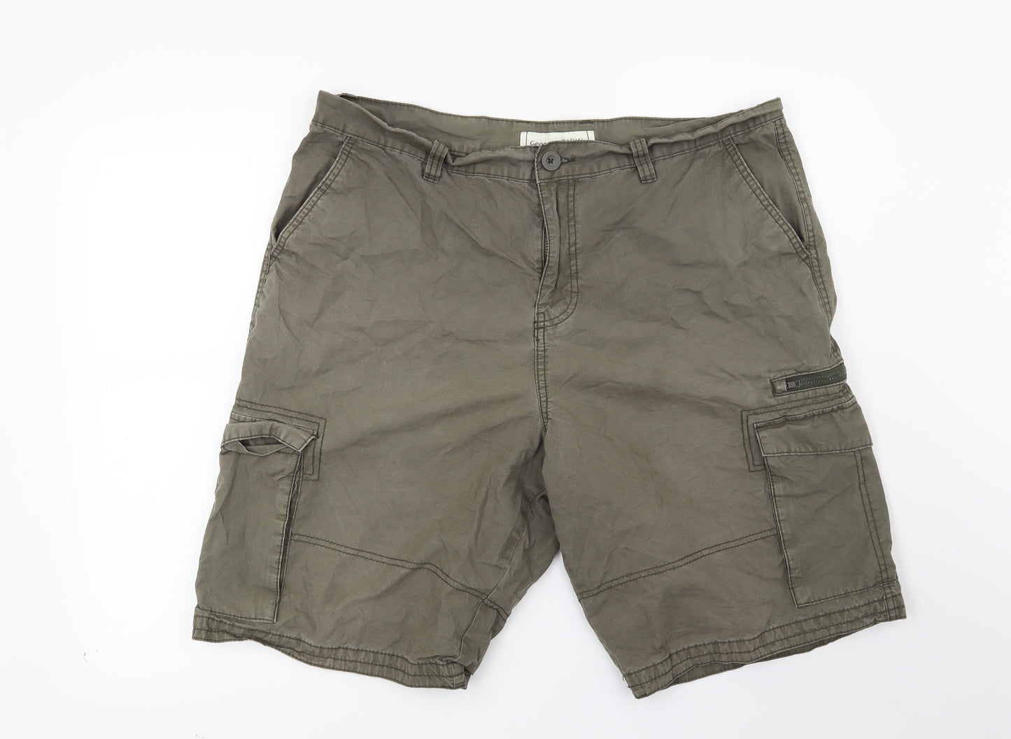 George Mens Green   Cargo Shorts Size 38 in