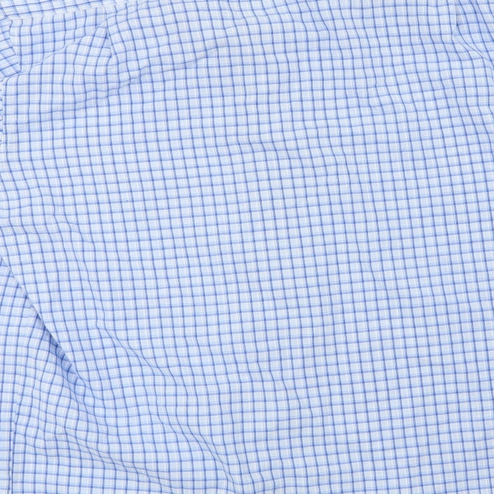 Giorgio Mens Blue Check   Button-Up Size XL