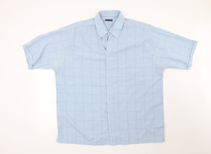 West rock Mens Blue Check   Button-Up Size XL