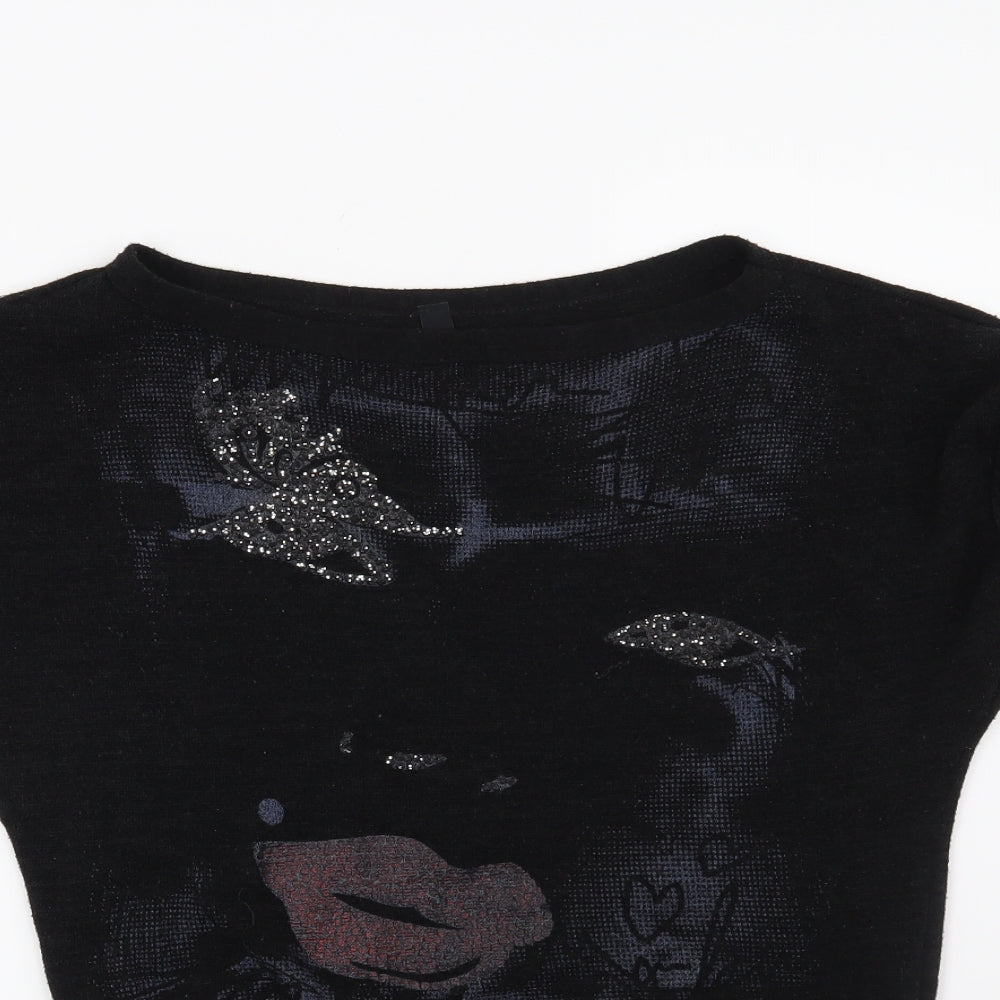 Preworn Womens Black   Pullover Jumper Size 12