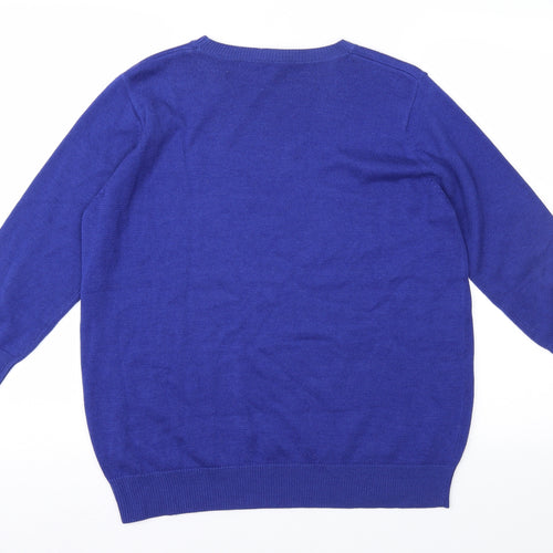 Anthology Womens Blue  Knit Pullover Jumper Size 12