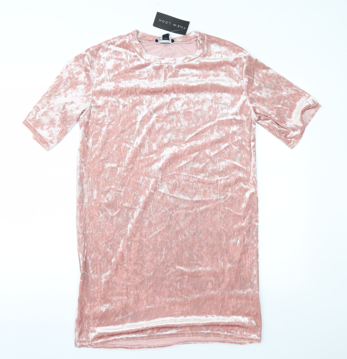 New Look Womens Pink  Velour Shift  Size 10