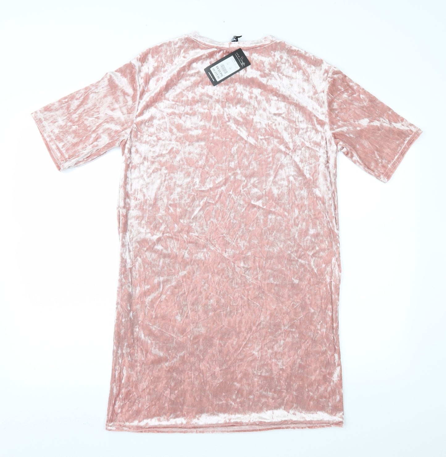 New Look Womens Pink  Velour Shift  Size 10