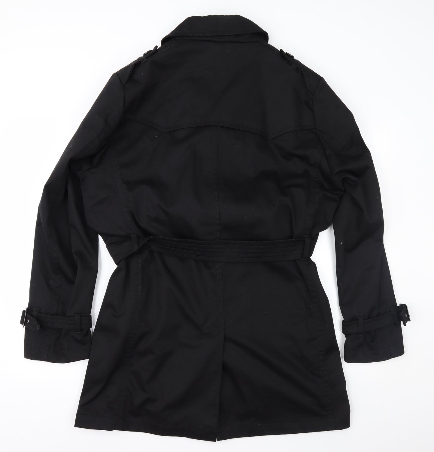 Burton Mens Black   Trench Coat Coat Size L