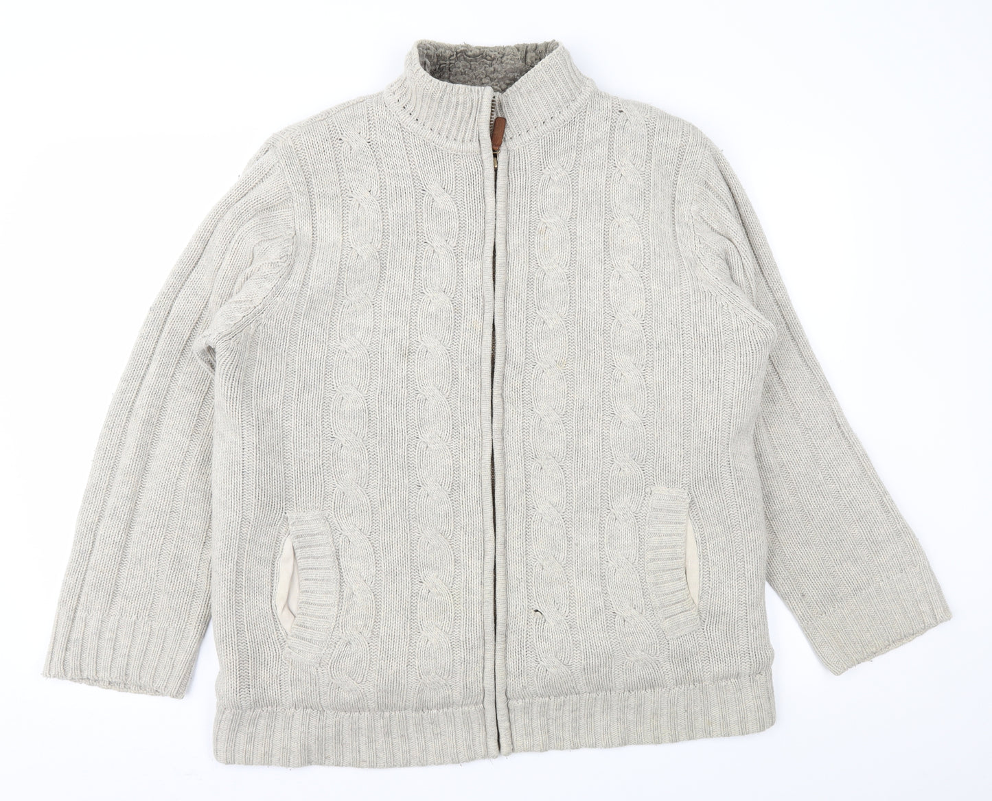 Cherokee Mens Beige   Jacket Coatigan Size L