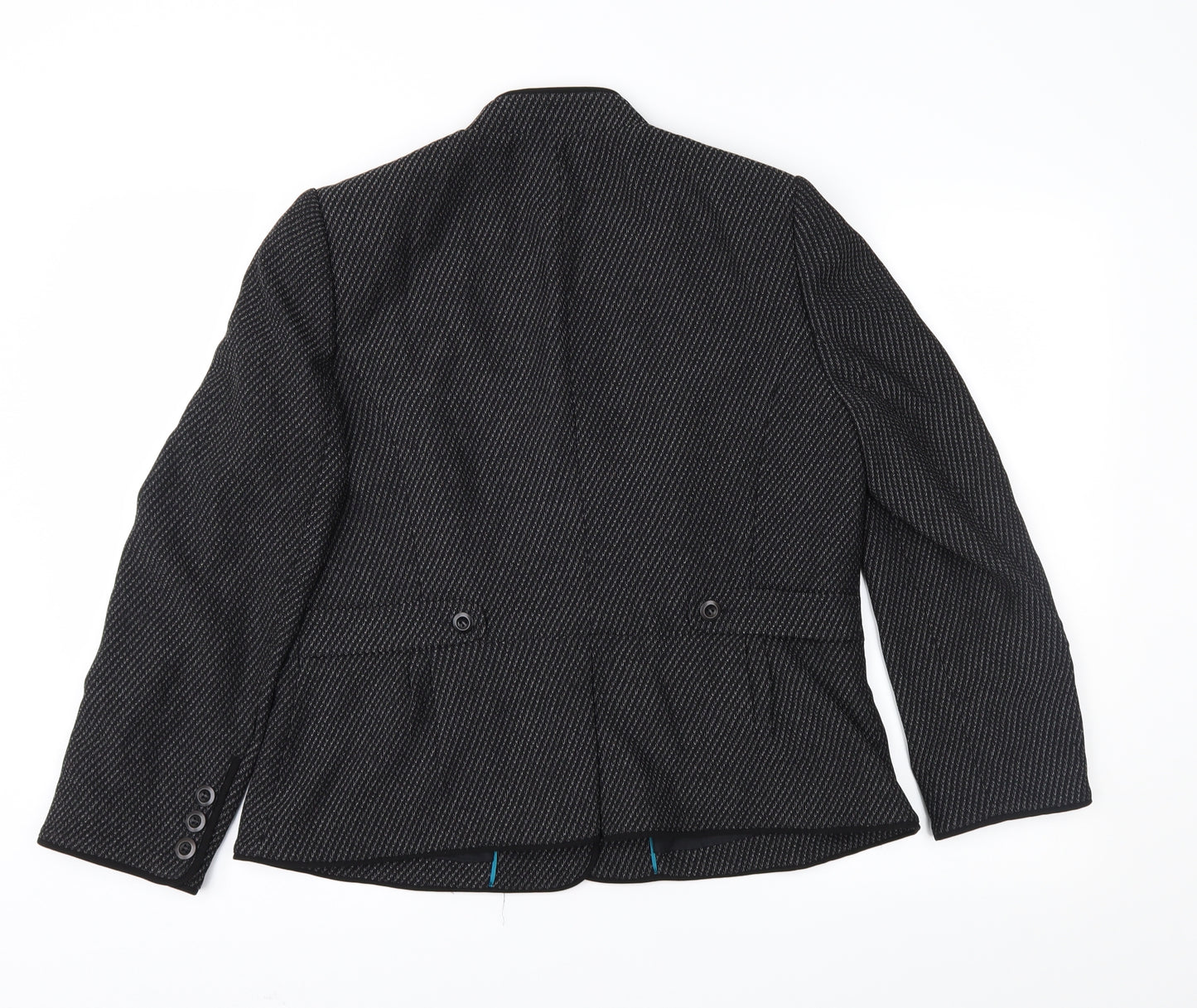 Country Casuals Womens Black Geometric  Jacket  Size 14