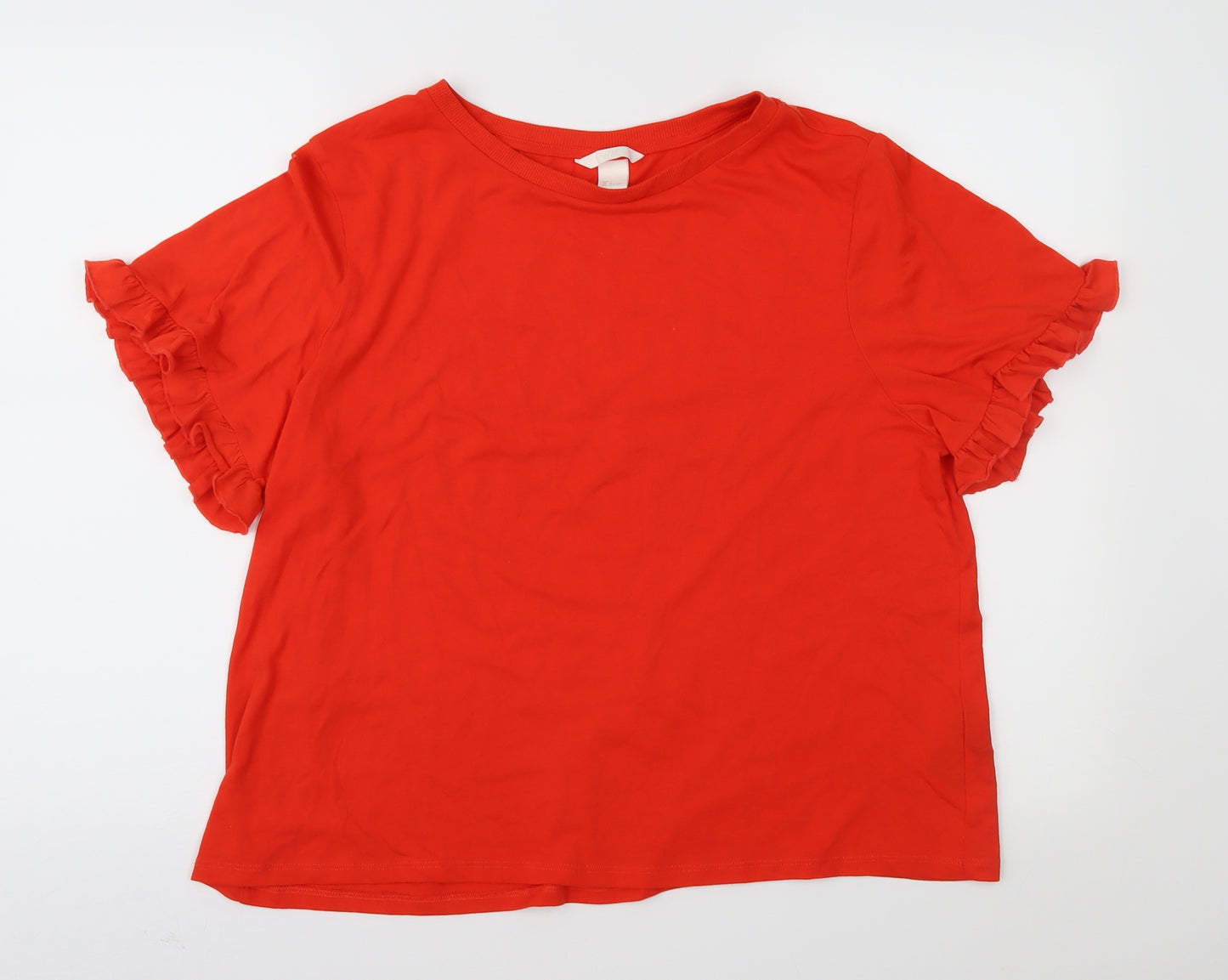 H&M Womens Red   Basic T-Shirt Size L