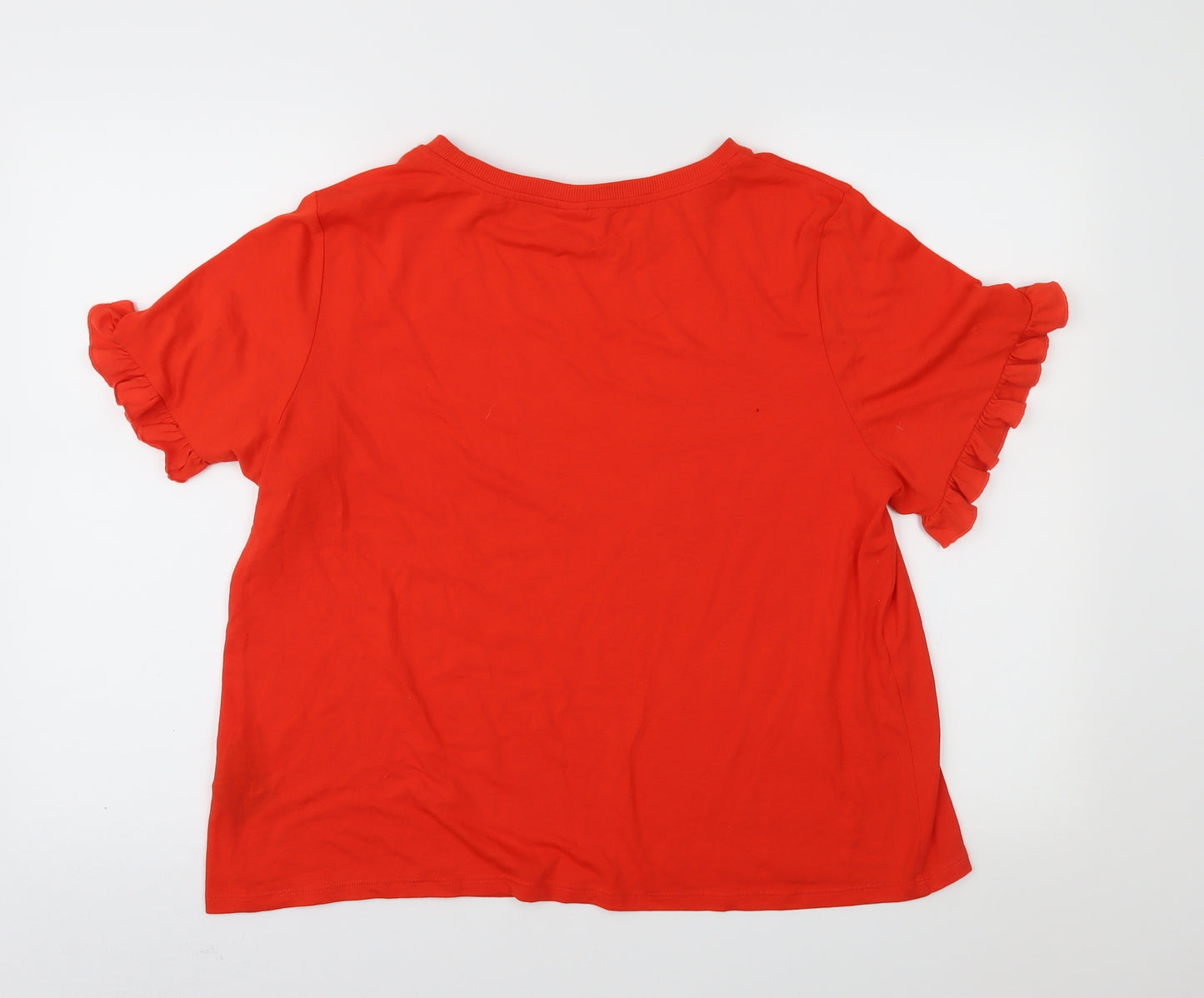 H&M Womens Red   Basic T-Shirt Size L