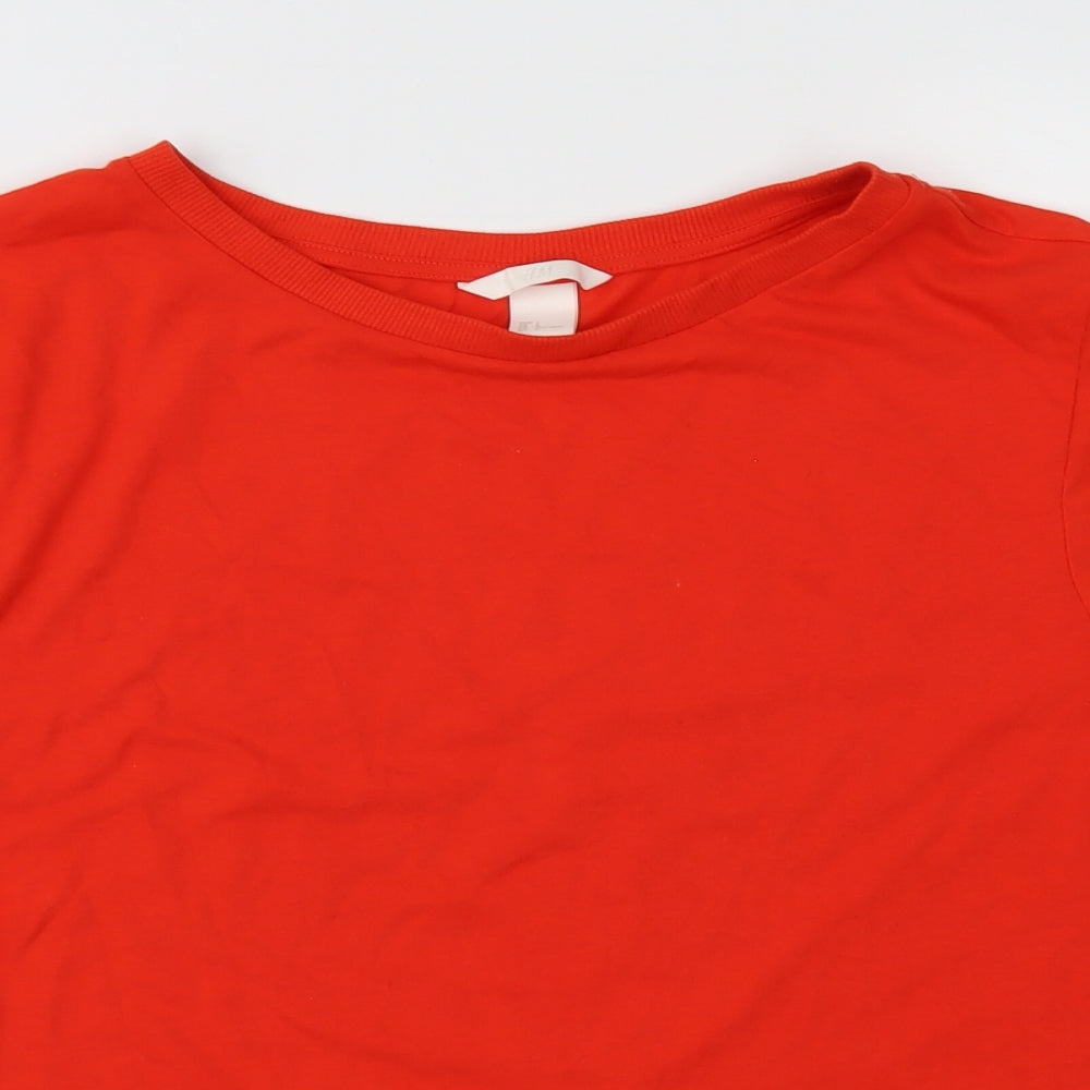 H&M Womens Red   Basic T-Shirt Size L
