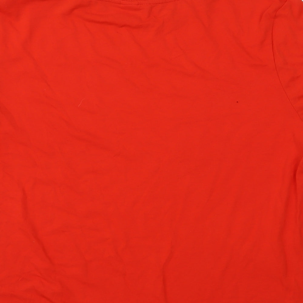 H&M Womens Red   Basic T-Shirt Size L