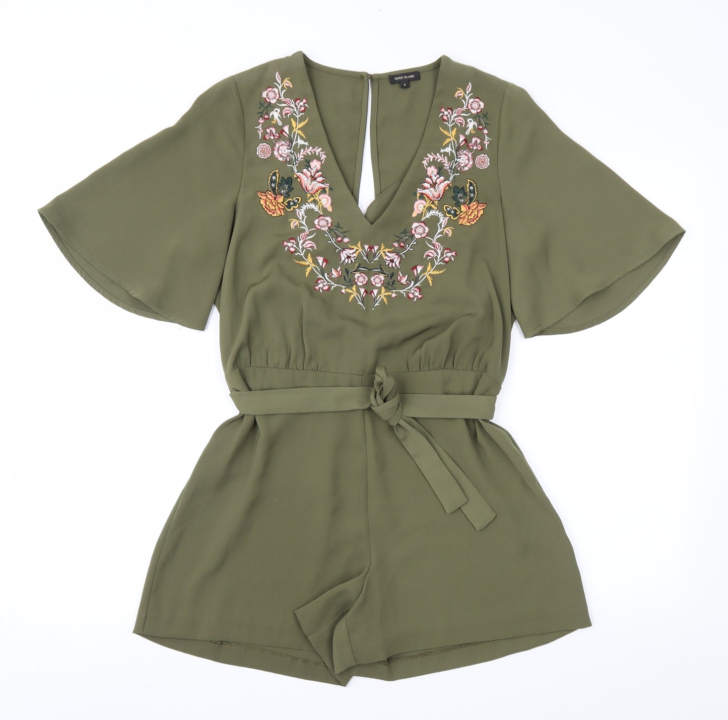 River Island Womens Green   Playsuit One-Piece Size 8