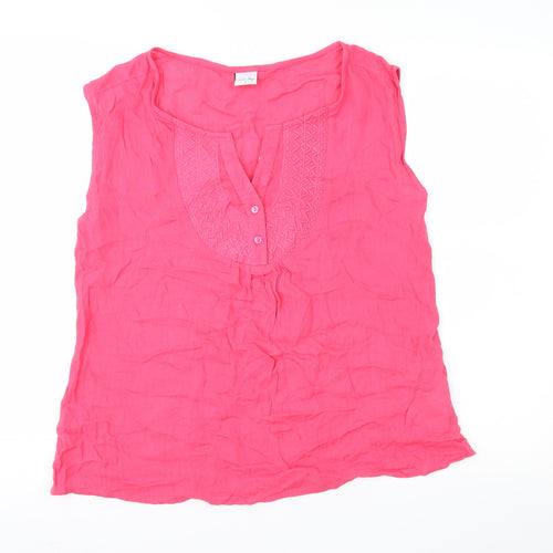 Stock Shop Womens Pink   Basic Blouse Size S