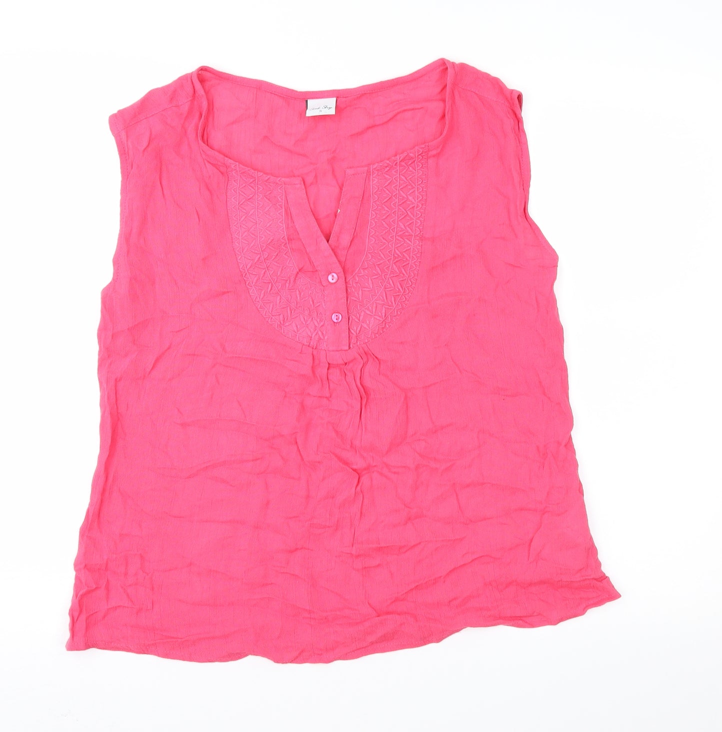 Stock Shop Womens Pink   Basic Blouse Size S