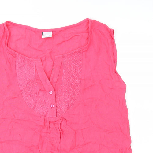 Stock Shop Womens Pink   Basic Blouse Size S