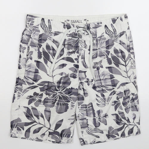 Cedar Wood State Mens White Floral  Cargo Shorts Size S