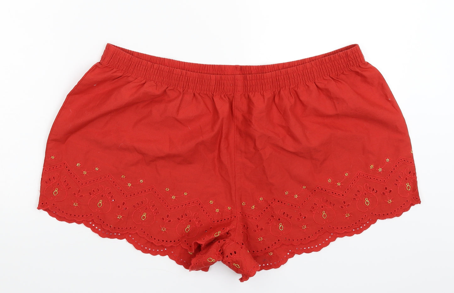 George Womens Red   Hot Pants Shorts Size 18