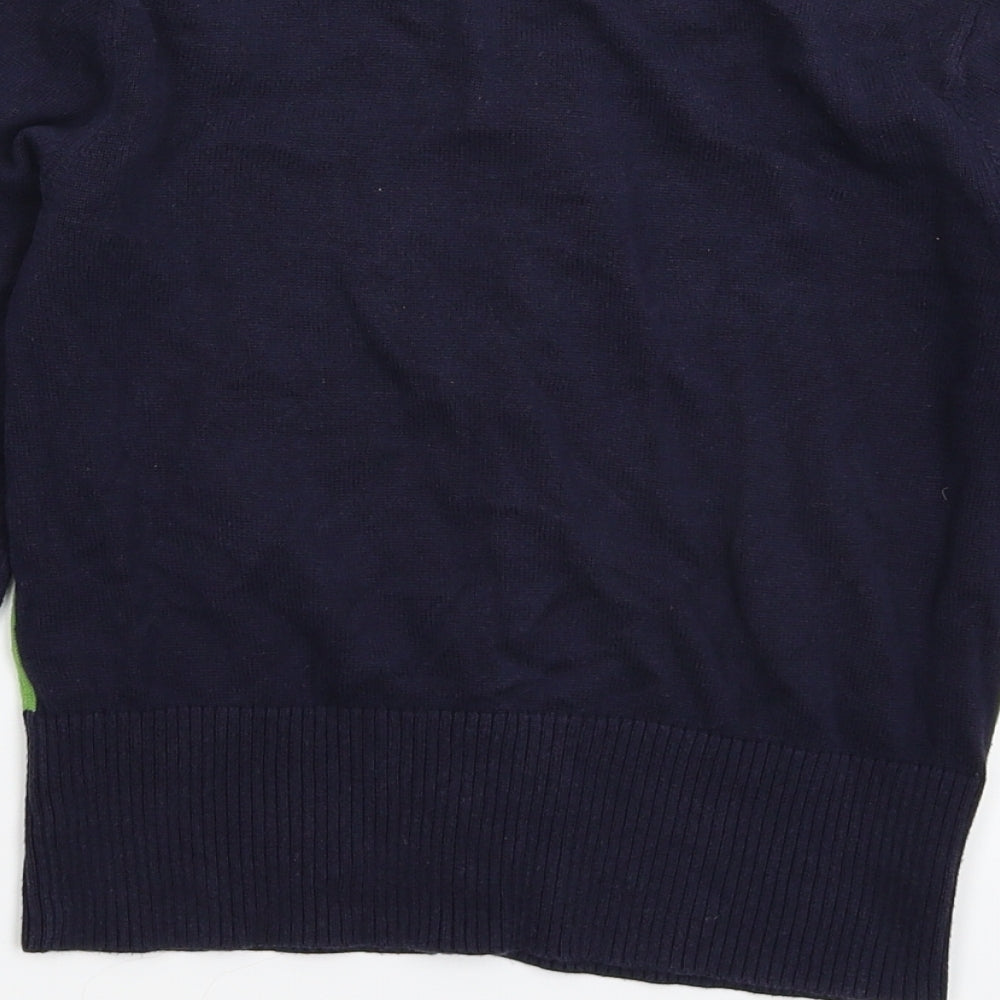 George Girls Blue Geometric Knit Cardigan Jumper Size 10-11 Years