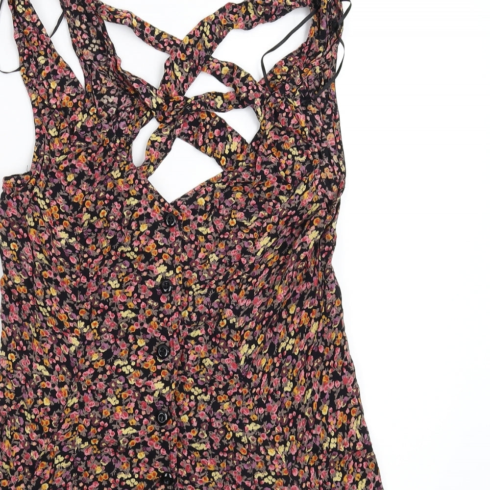 Kiss the Sky Womens Multicoloured Floral  Jumpsuit One-Piece Size M
