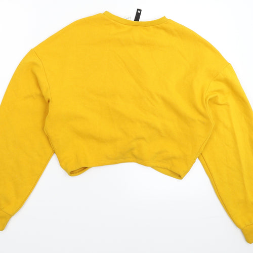 Divided Womens Yellow   Pullover Sweatshirt Size M