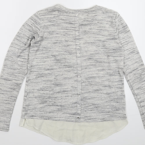 H&M Girls Grey  Knit Pullover Jumper Size 13-14 Years