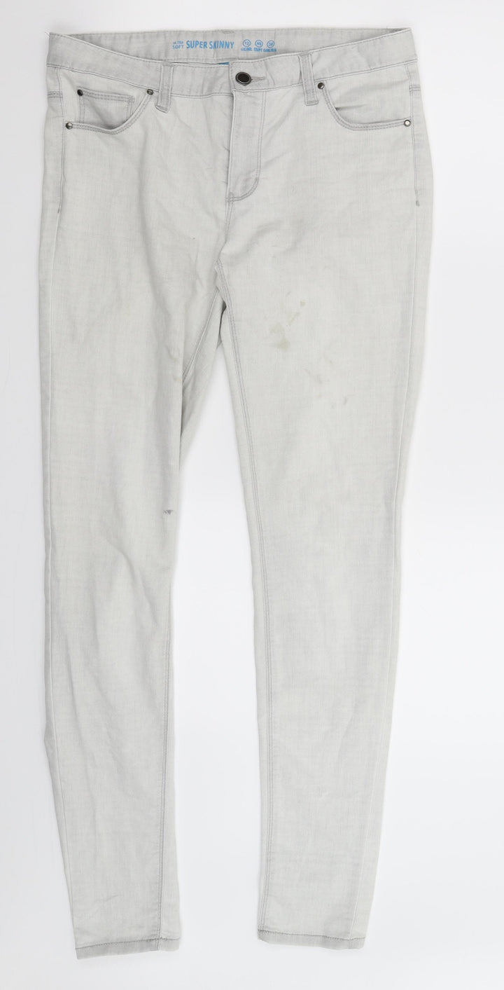 Denim Co Womens Grey Denim Jegging Jeans Size 12 L30 in