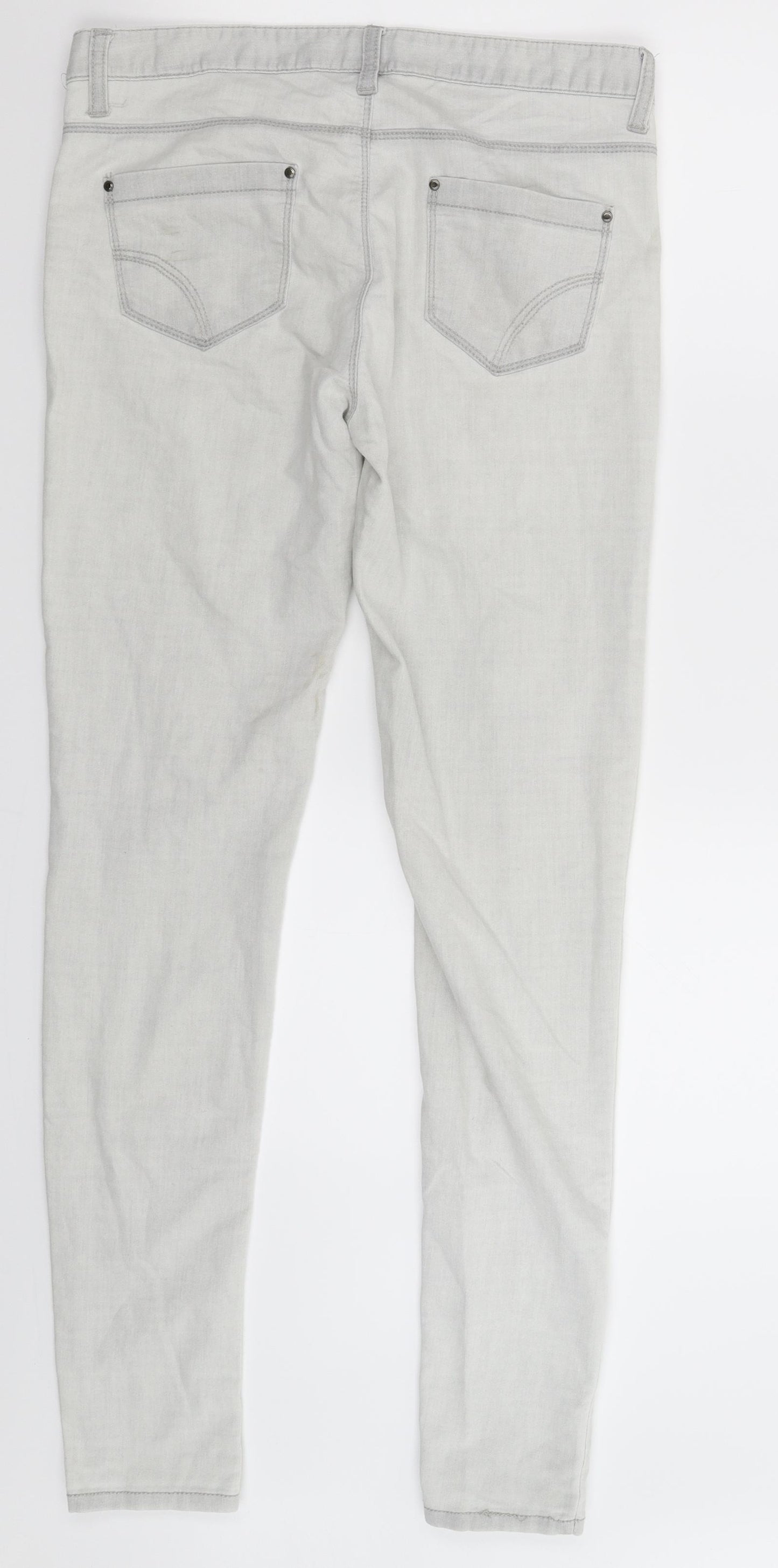 Denim Co Womens Grey  Denim Jegging Jeans Size 12 L30 in