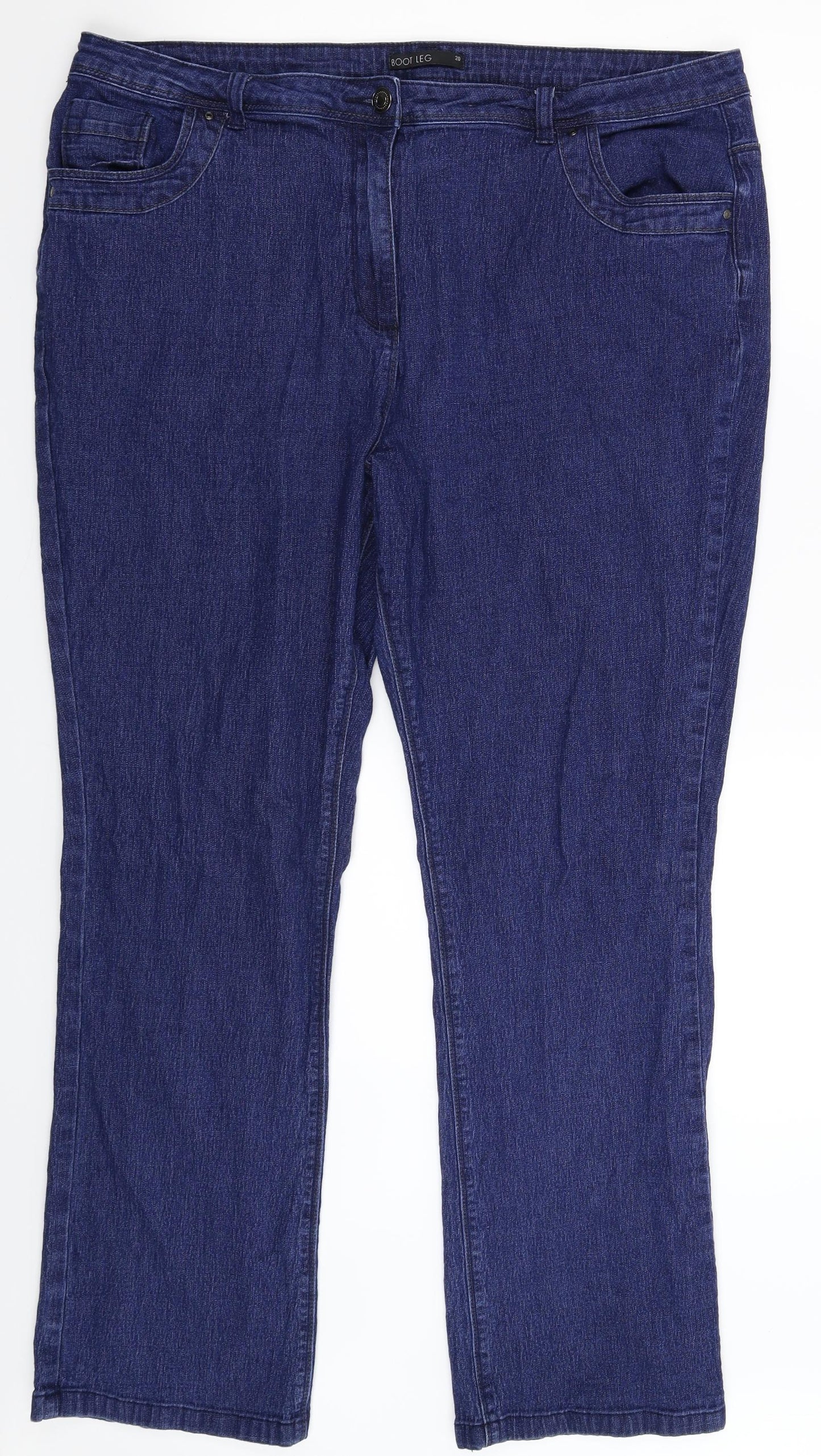 Preworn Womens Blue  Denim Bootcut Jeans Size 20 L31 in