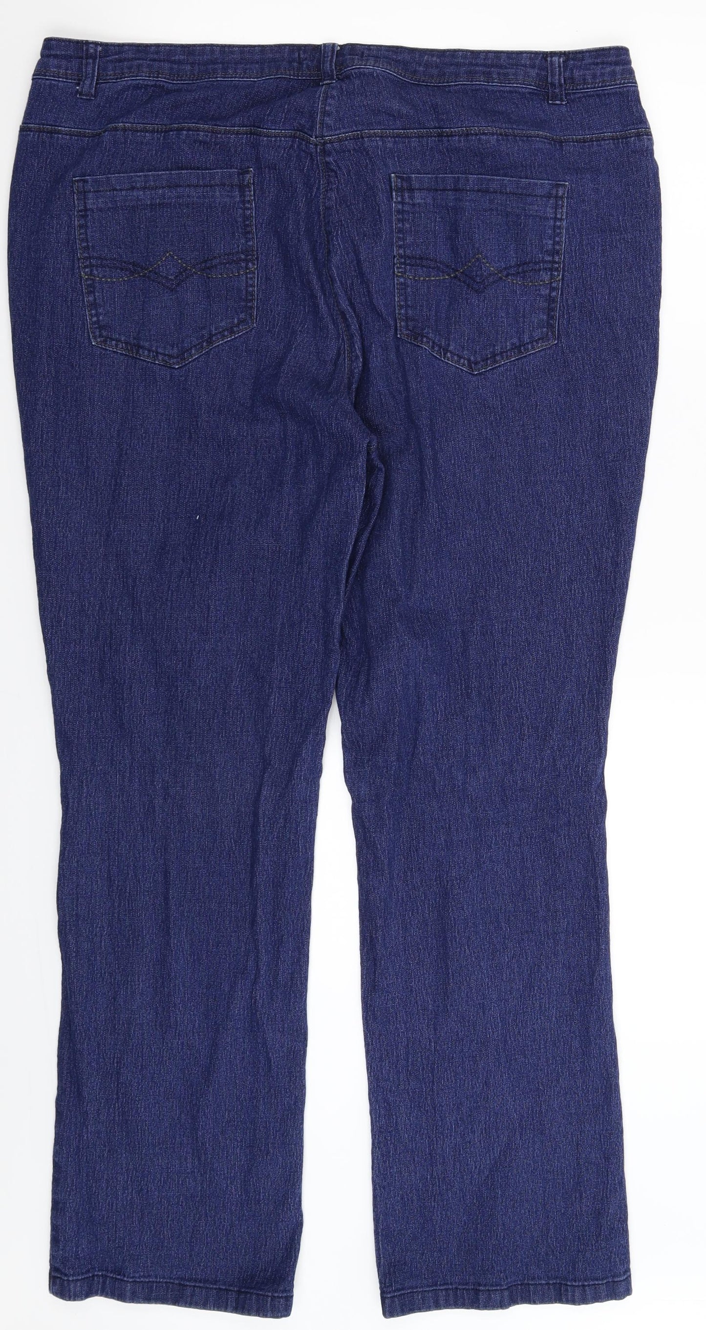 Preworn Womens Blue  Denim Bootcut Jeans Size 20 L31 in