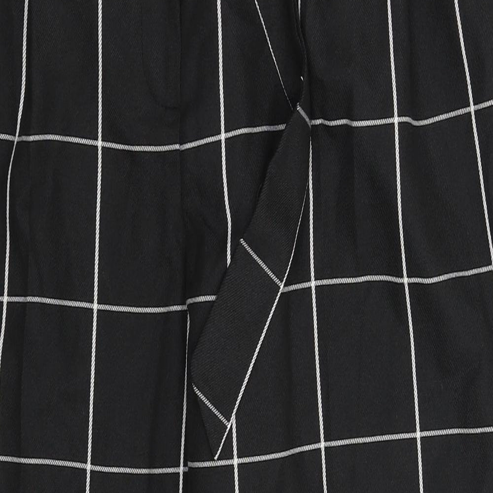 Primark Womens Black Check  Trousers  Size 14 L28 in