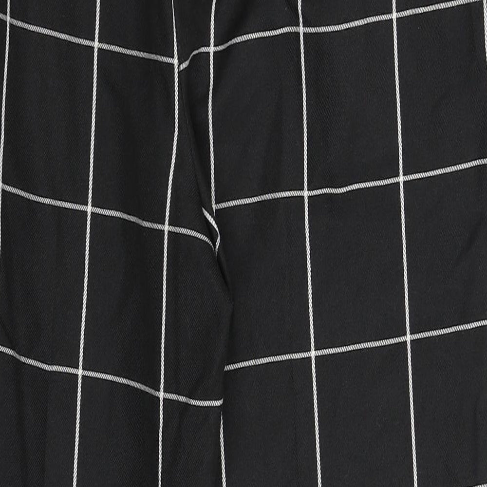 Primark Womens Black Check  Trousers  Size 14 L28 in