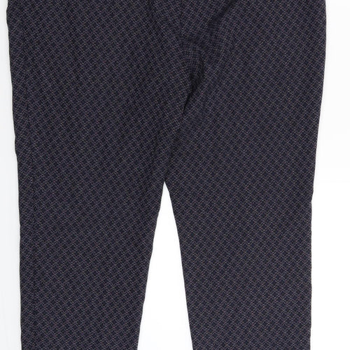 Monsoon Womens Blue Geometric  Trousers  Size 14 L29 in