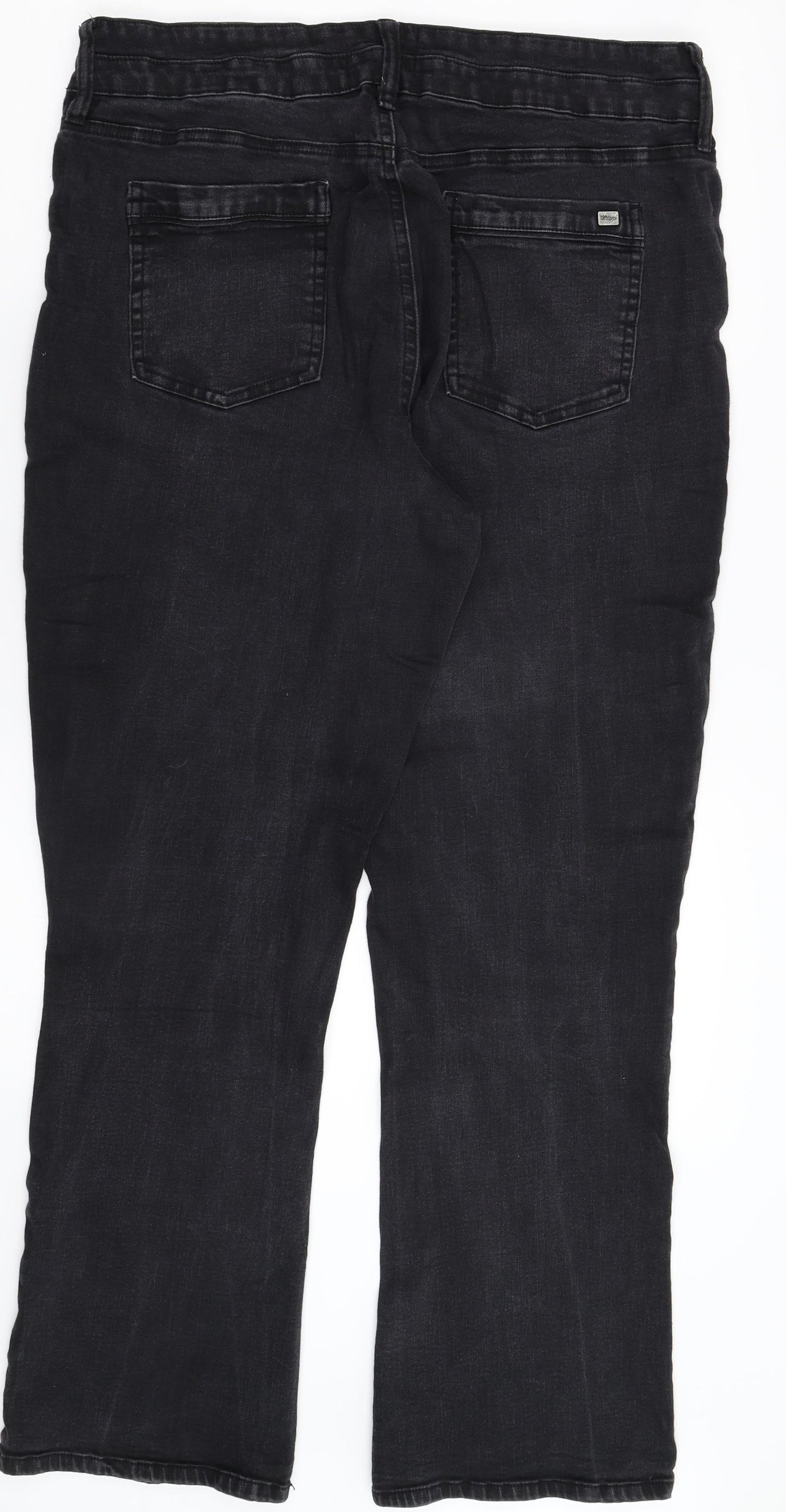 F&F Womens Black  Denim Bootcut Jeans Size 18 L32 in