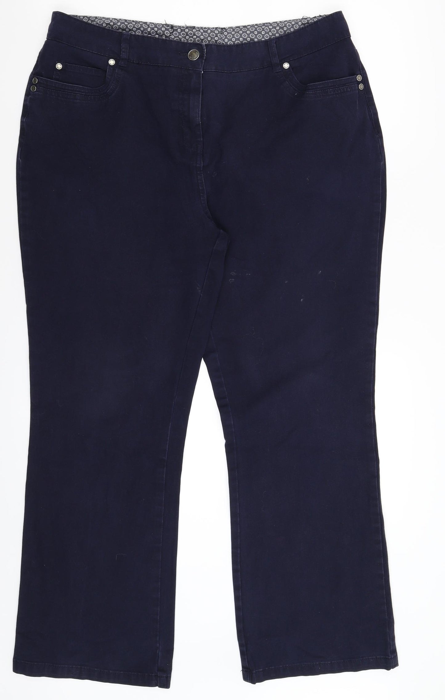 Maine Womens Blue   Chino Trousers Size 16 L28 in