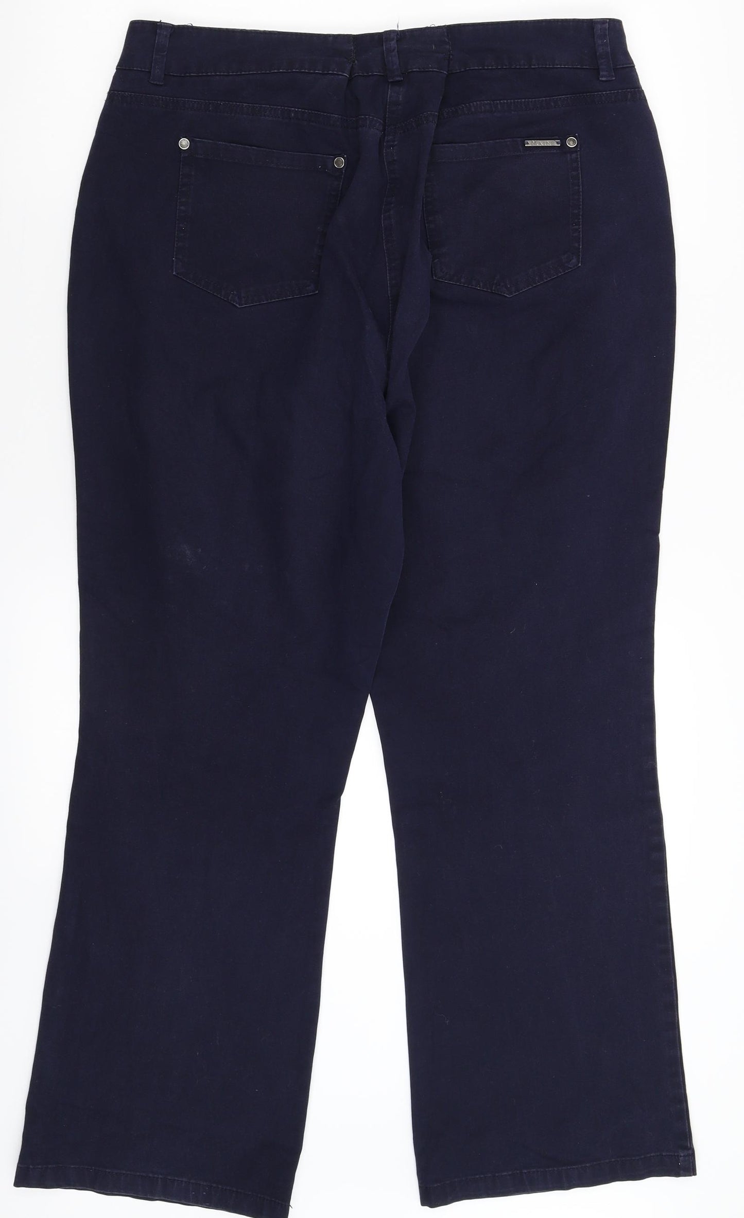 Maine Womens Blue   Chino Trousers Size 16 L28 in