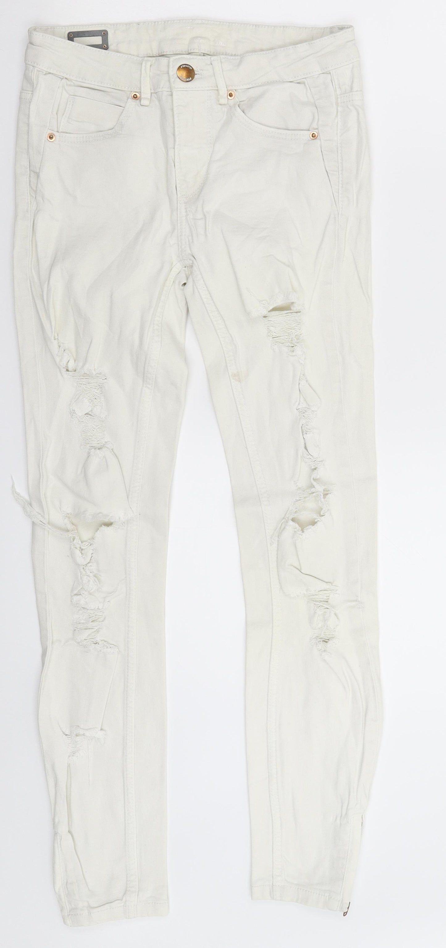 FB Sister Womens White  Denim Skinny Jeans Size 26 in L27 in
