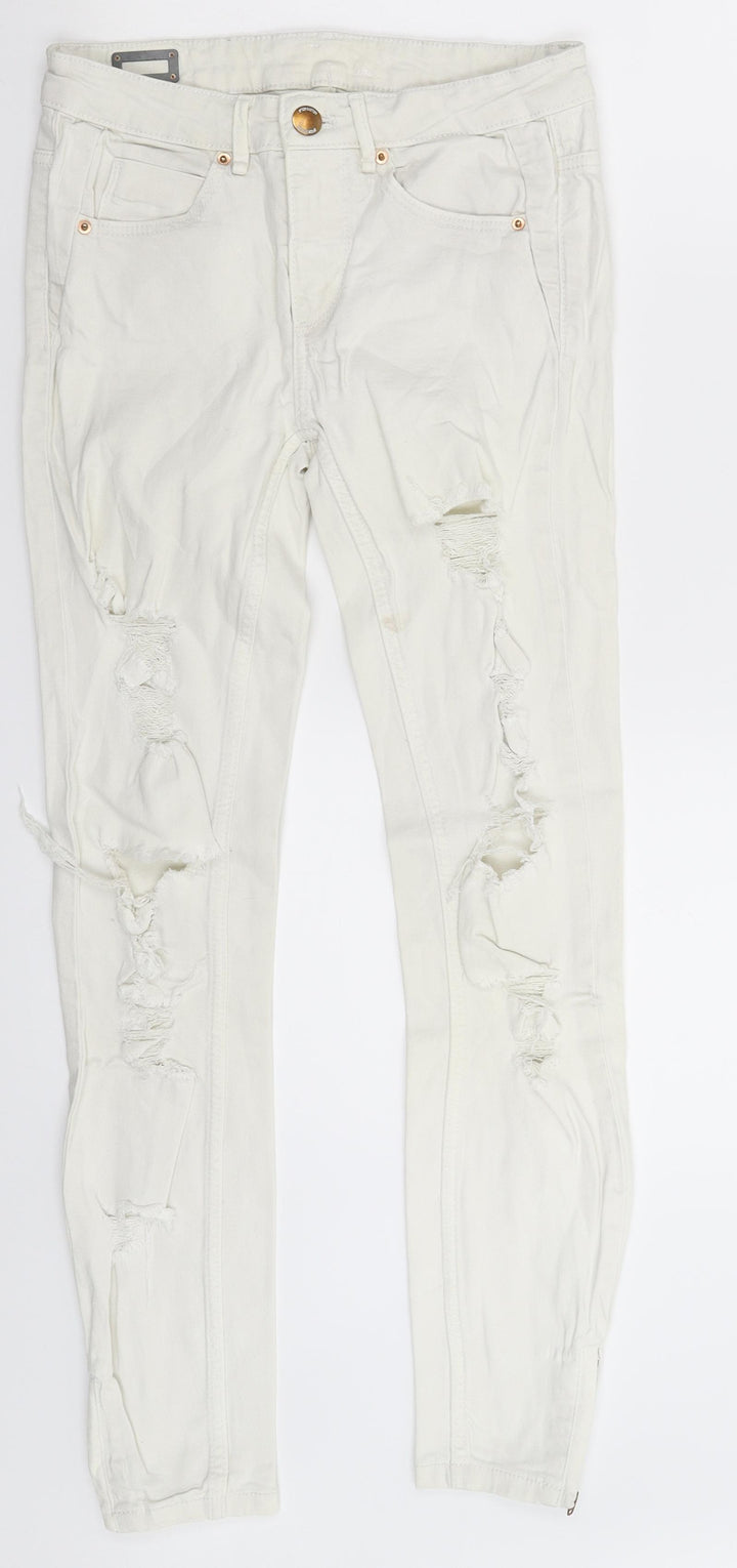 FB Sister Womens White  Denim Skinny Jeans Size 26 in L27 in