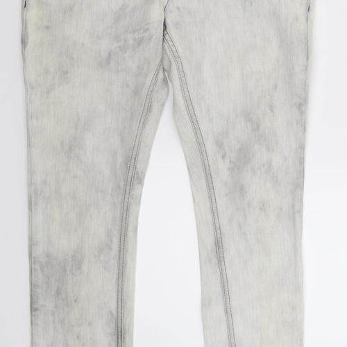 Lipsy Womens Grey  Denim Skinny Jeans Size 31 in L28 in