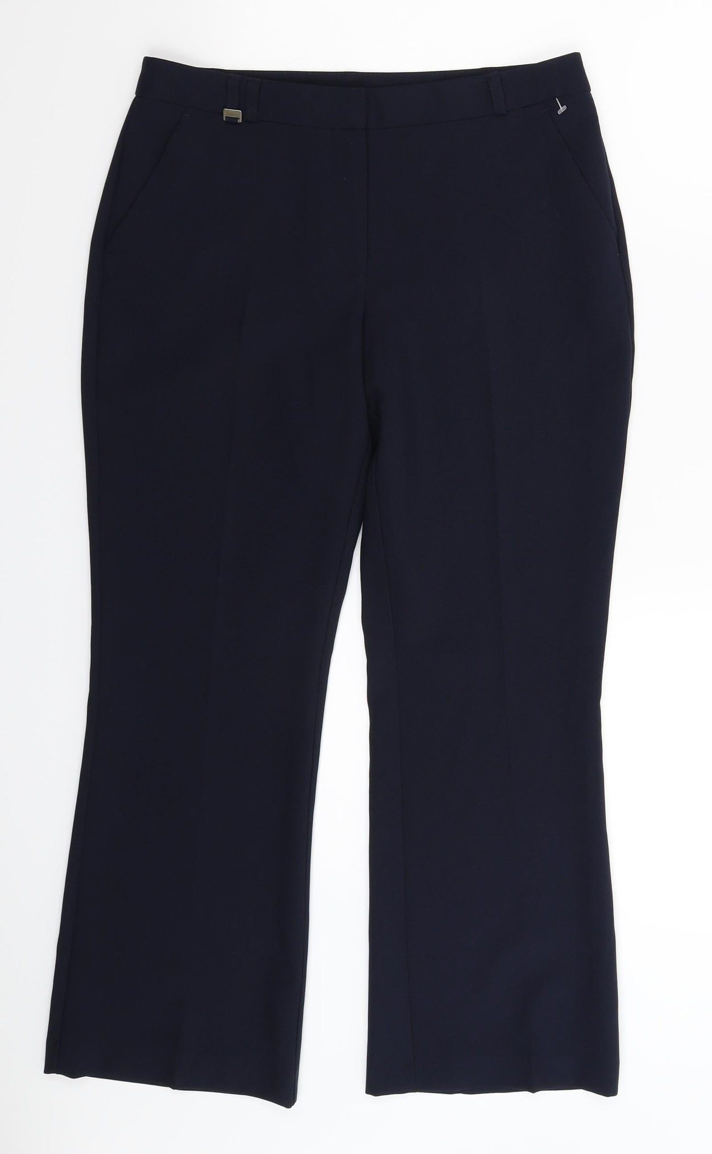 M&Co Womens Blue   Dress Pants Trousers Size 8 L25 in