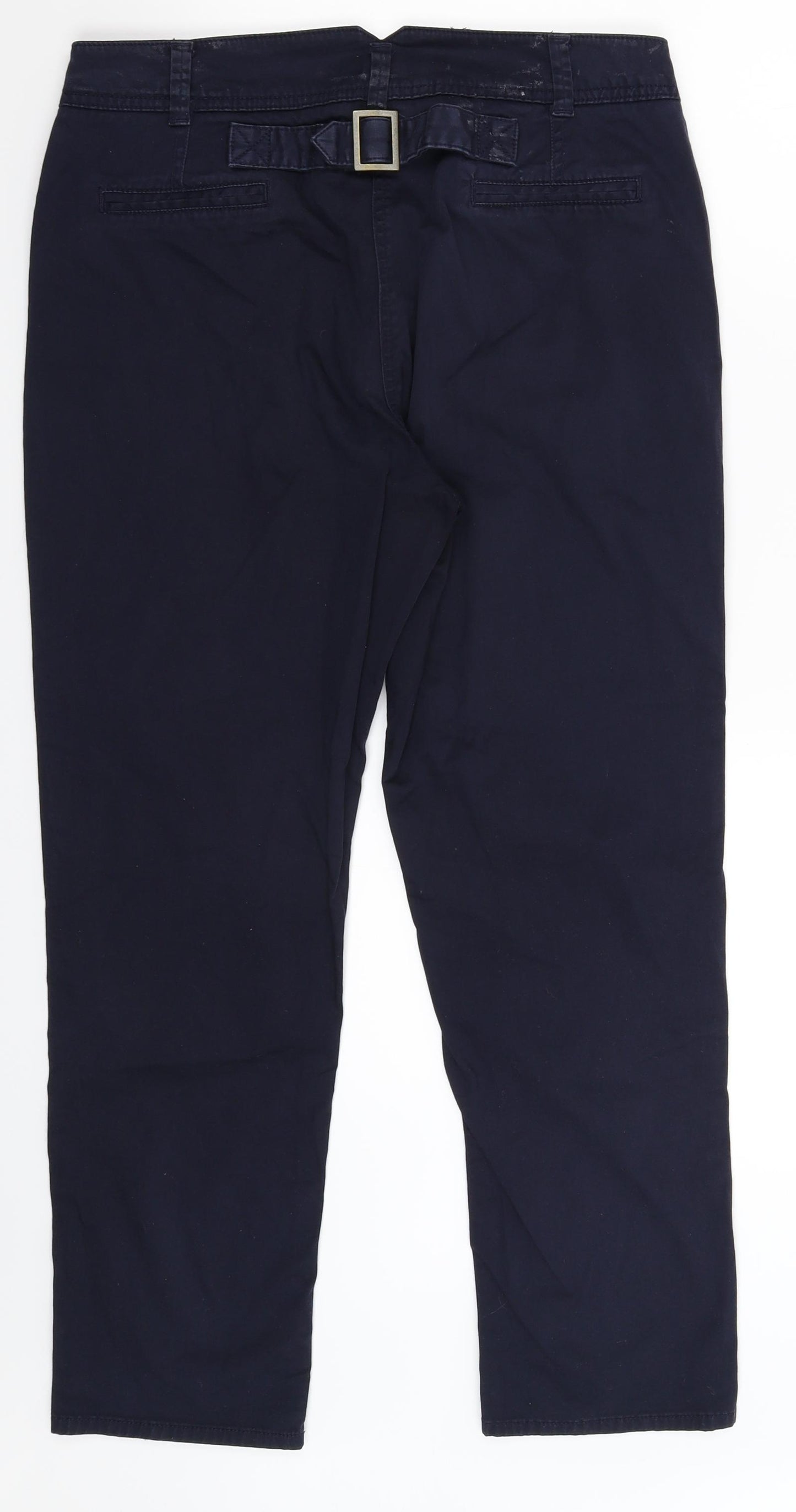 Per Una Womens Blue   Chino Trousers Size 12 L26 in