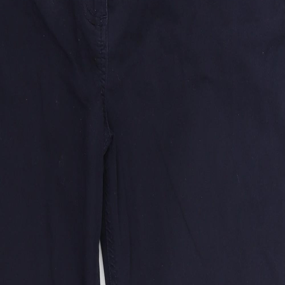 Per Una Womens Blue   Chino Trousers Size 12 L26 in