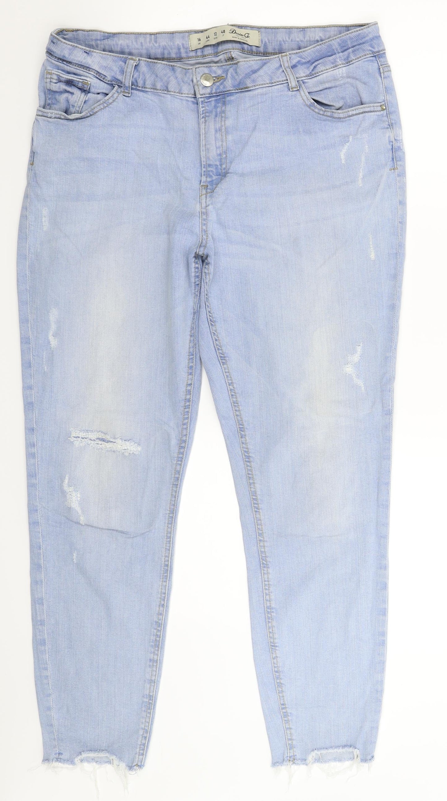 Denim Co Womens Blue  Denim Skinny Jeans Size 16 L27 in