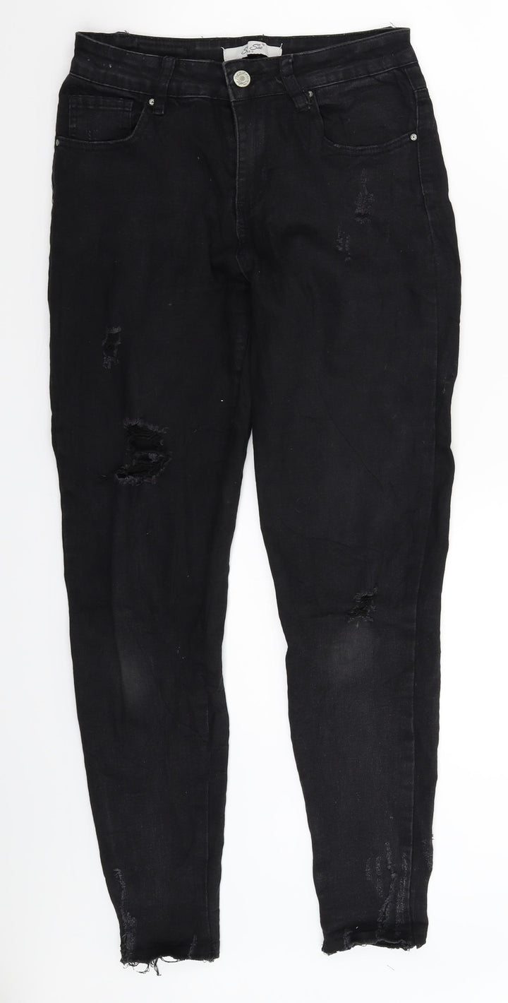See See Womens Black  Denim Skinny Jeans Size 10 L28 in