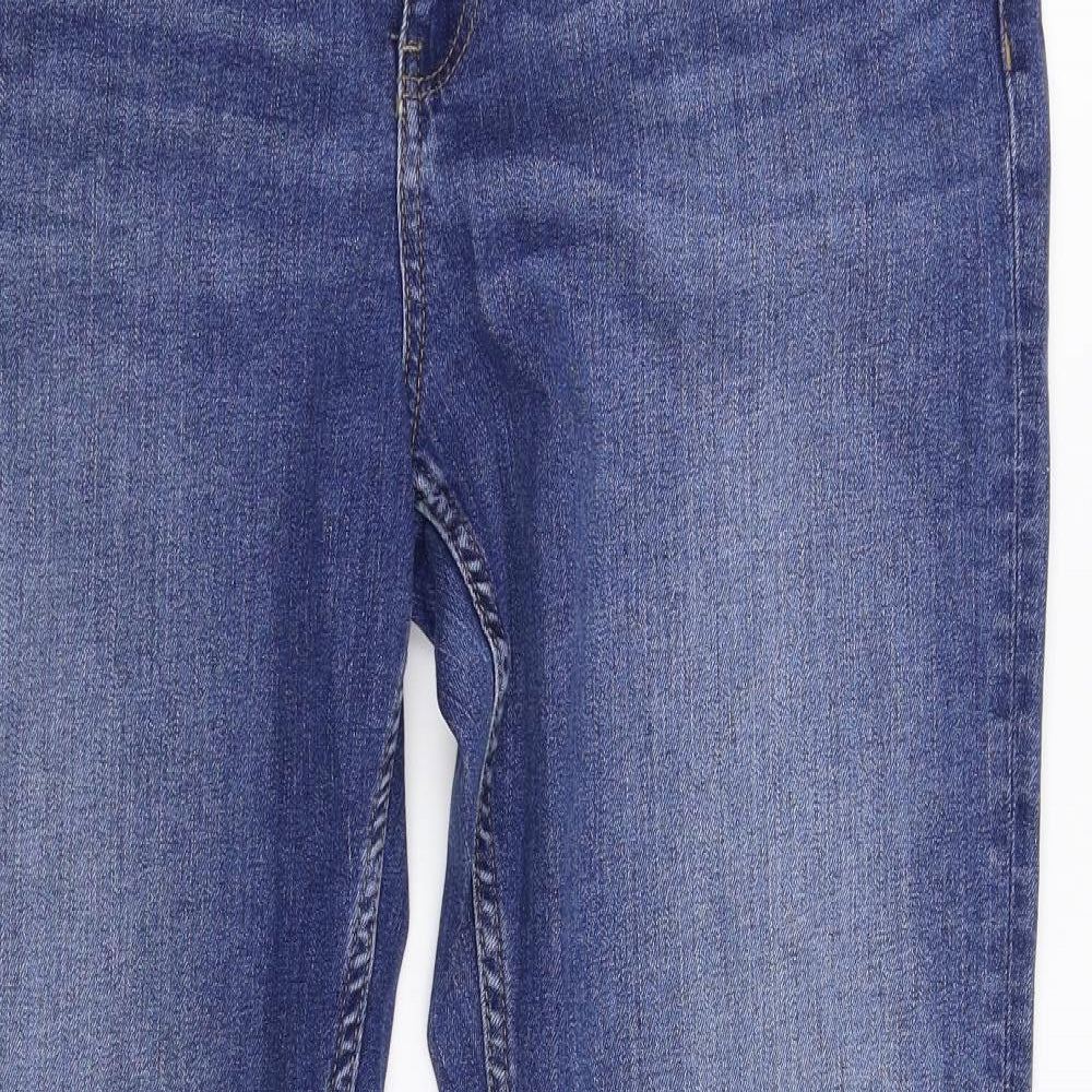 Marks and Spencer Womens Blue  Denim Straight Jeans Size 16 L32 in