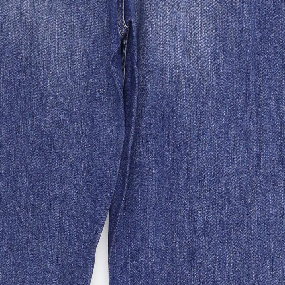 Marks and Spencer Womens Blue  Denim Straight Jeans Size 16 L32 in