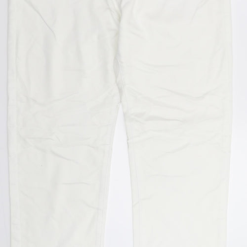 Best Fashion Womens White  Denim Straight Jeans Size 34 in L32 in